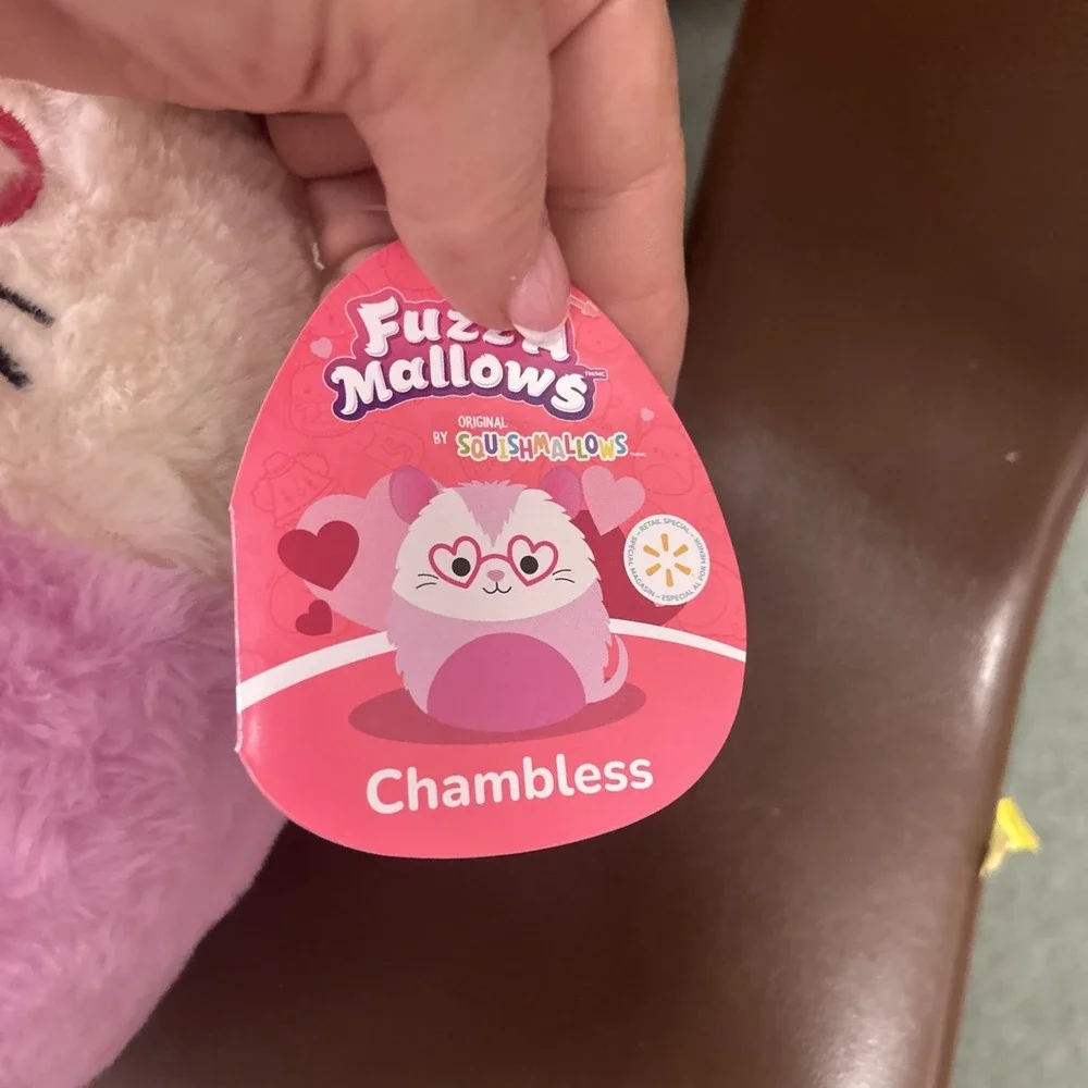 Squishmallows  FuzzAMallow Official Chambless the Pink Opossum  8